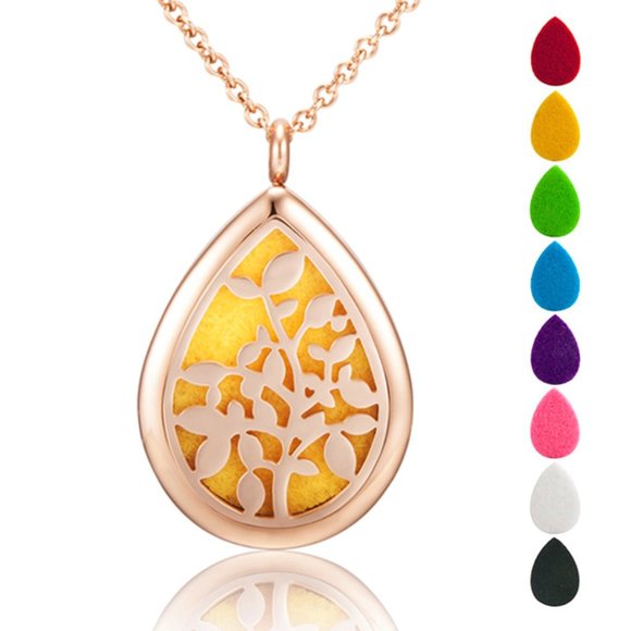 Stainless Steel Aromatherapy locket Necklace - Picture 1 of 3